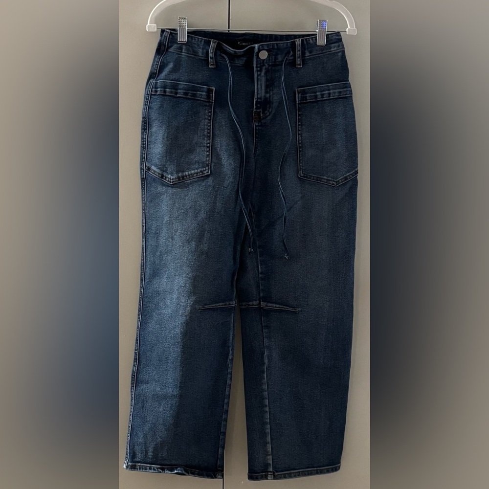Women's New Flamingal Dark Blue Cropped Jeans.